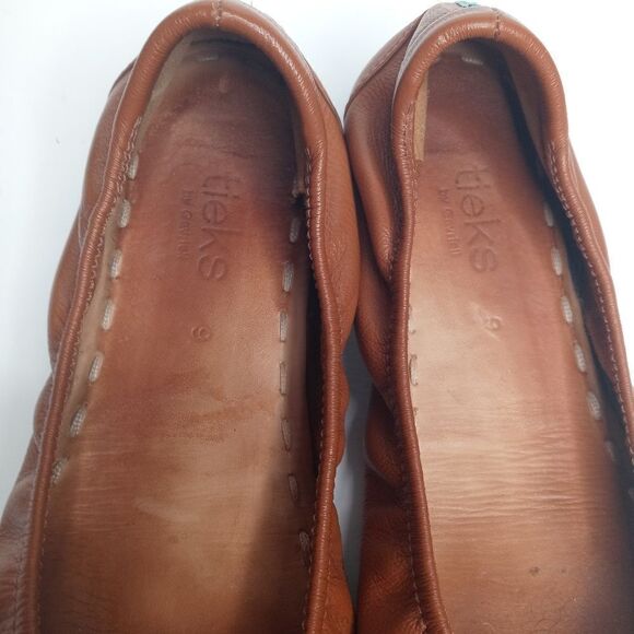 Tieks Chestnut Brown Leather Ballet Flats Womens Size 9 - Picture 6 of 7